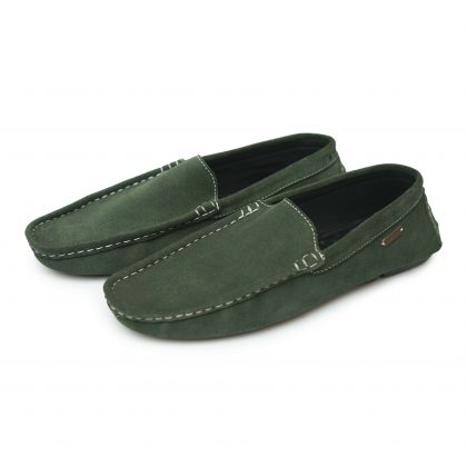 Green Suede Moccasin